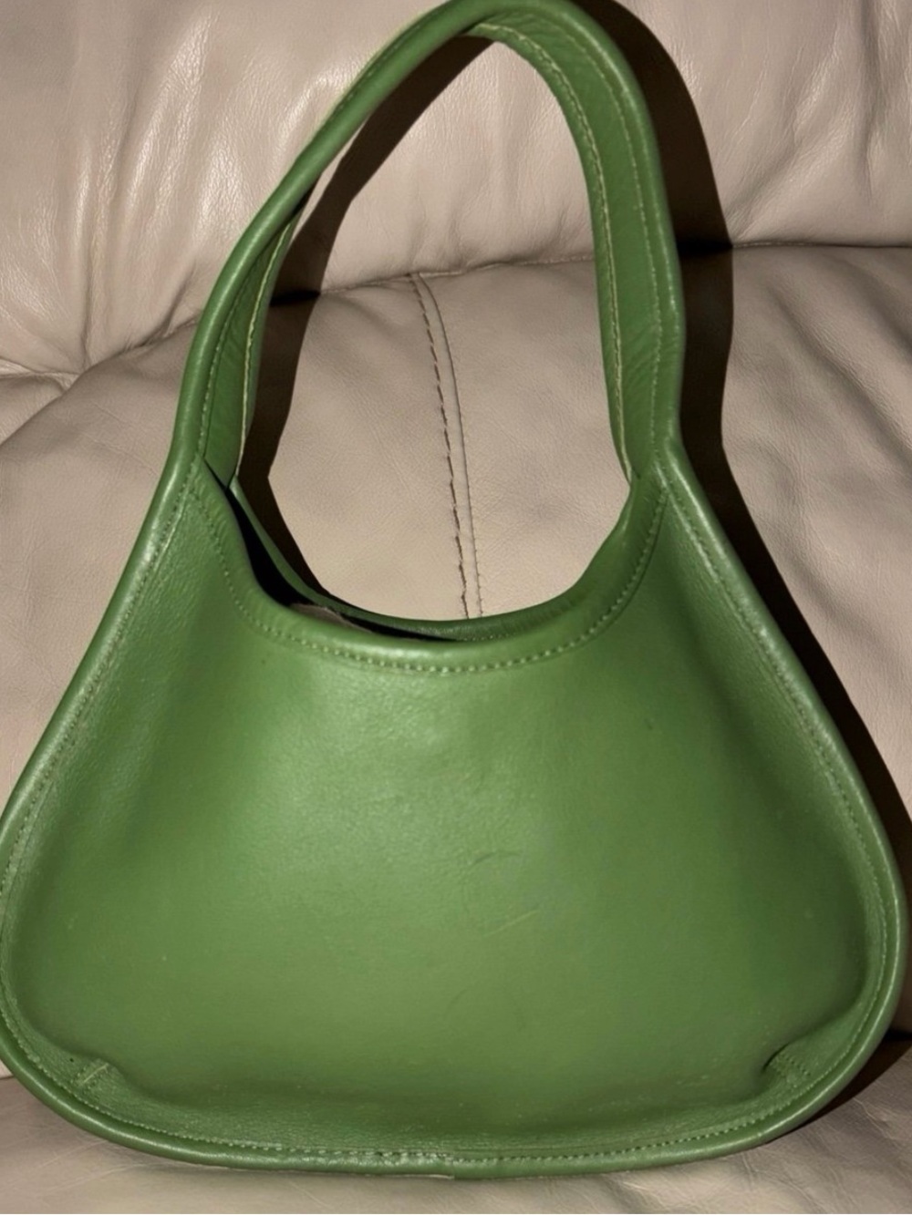 Vintage Coach from 1990 Green Leather Ergo mini satchel Bag